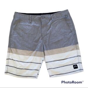 Rusty Striped Swim Trunks 36